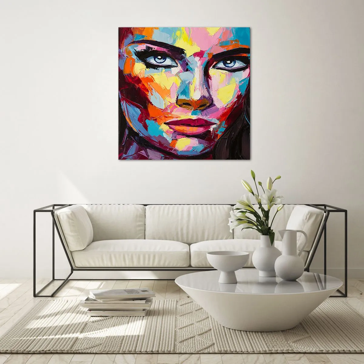 Obraz na szkle - Dusza też kolorowa - 60x60 cm