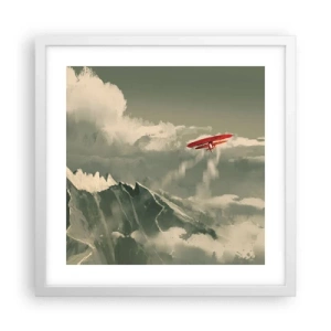 Plakat w białej ramie - Nieustraszony pionier - 40x40 cm