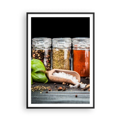 Plakat w czarnej ramie - Żeby życie miało smak - 70x100 cm