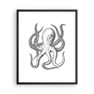 Plakat w czarnej ramie - Tańcząca z falami - 40x50 cm