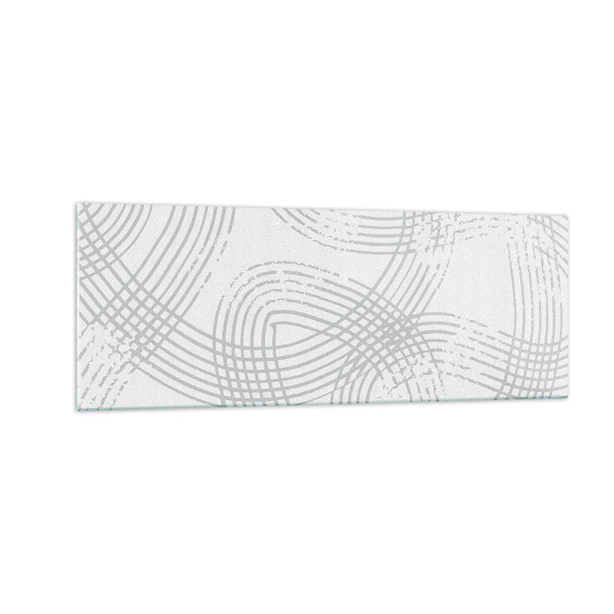 Obraz na szkle - Subtelny wzór z przeplatającymi się liniami w jasnych odcieniach - 140x50cm - Nie ma prostej drogi - Nowoczesna dekoracja ścienna do salonu i sypialni ARTTOR