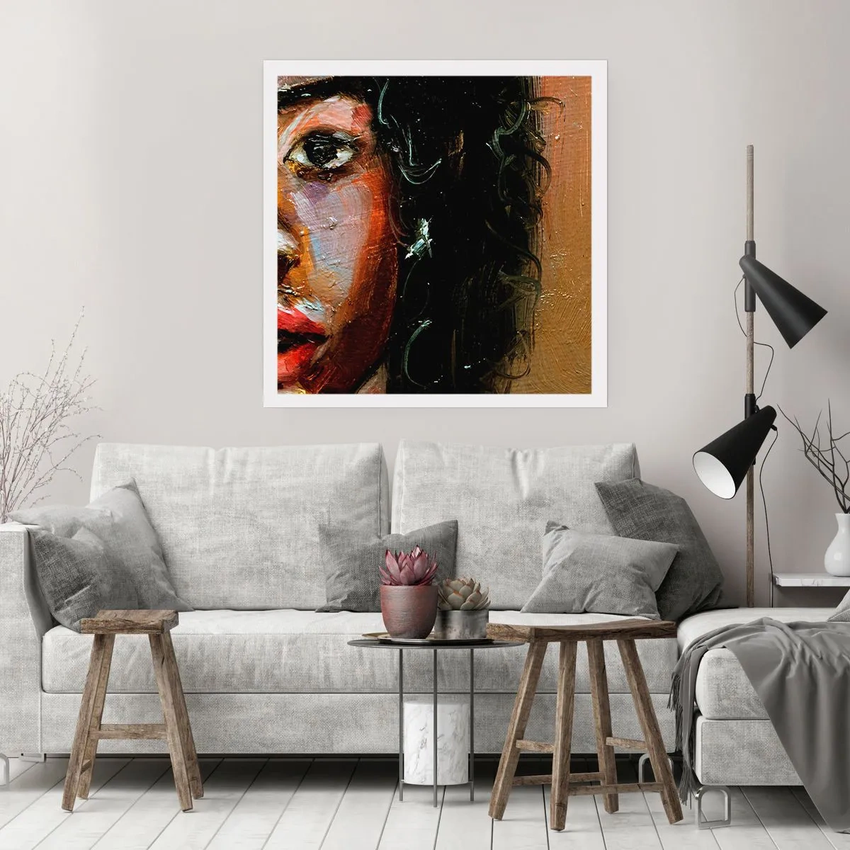 Plakat - Czerń i blask - 40x40 cm