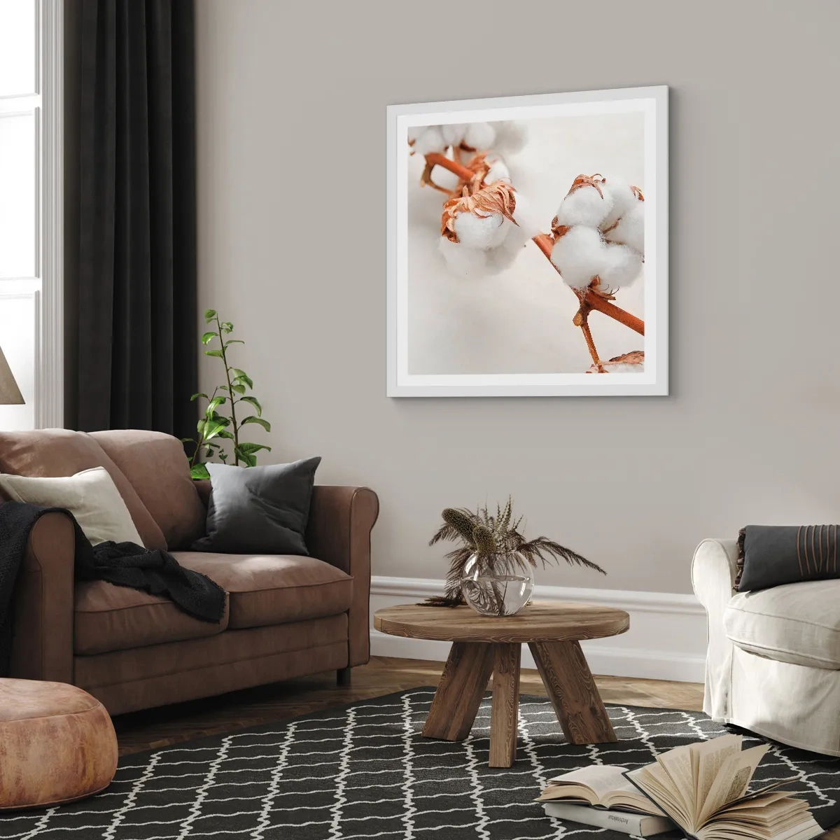 Plakat w białej ramie - Tylko tulić - 50x50 cm