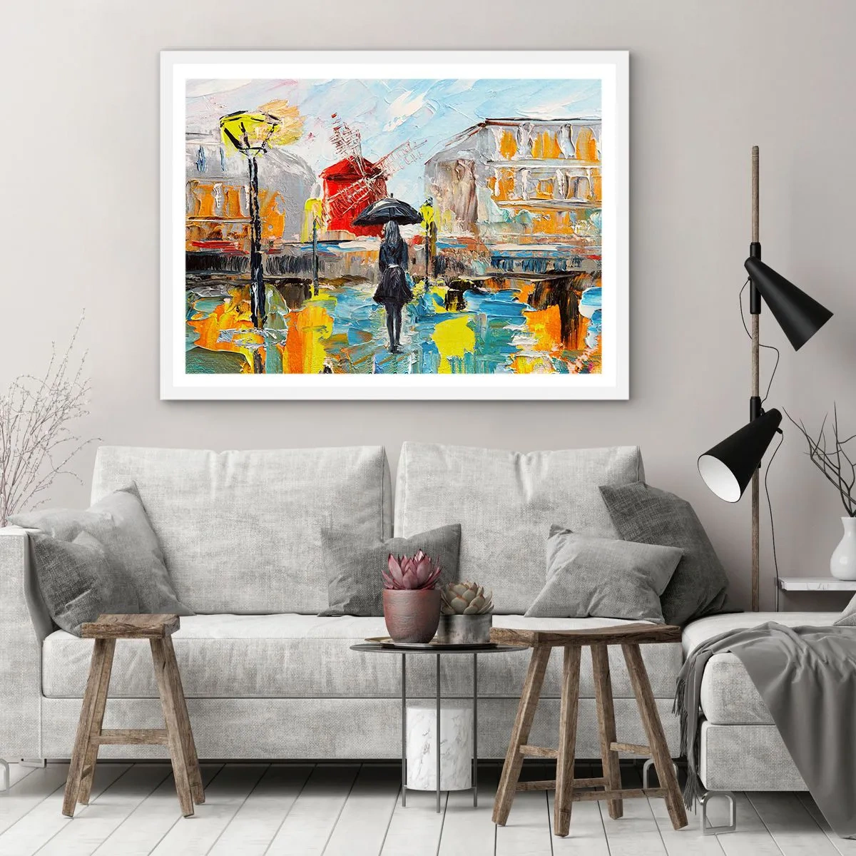 Plakat w białej ramie - Paryskie legendy - 40x30 cm
