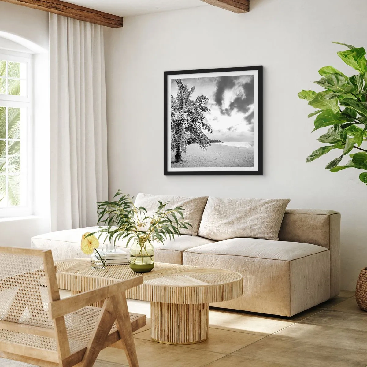 Plakat w czarnej ramie - Gdy tęsknisz do samotności… - 60x60 cm