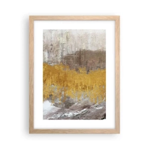 Plakat w ramie jasny dąb - Złocisty podmuch - 30x40 cm