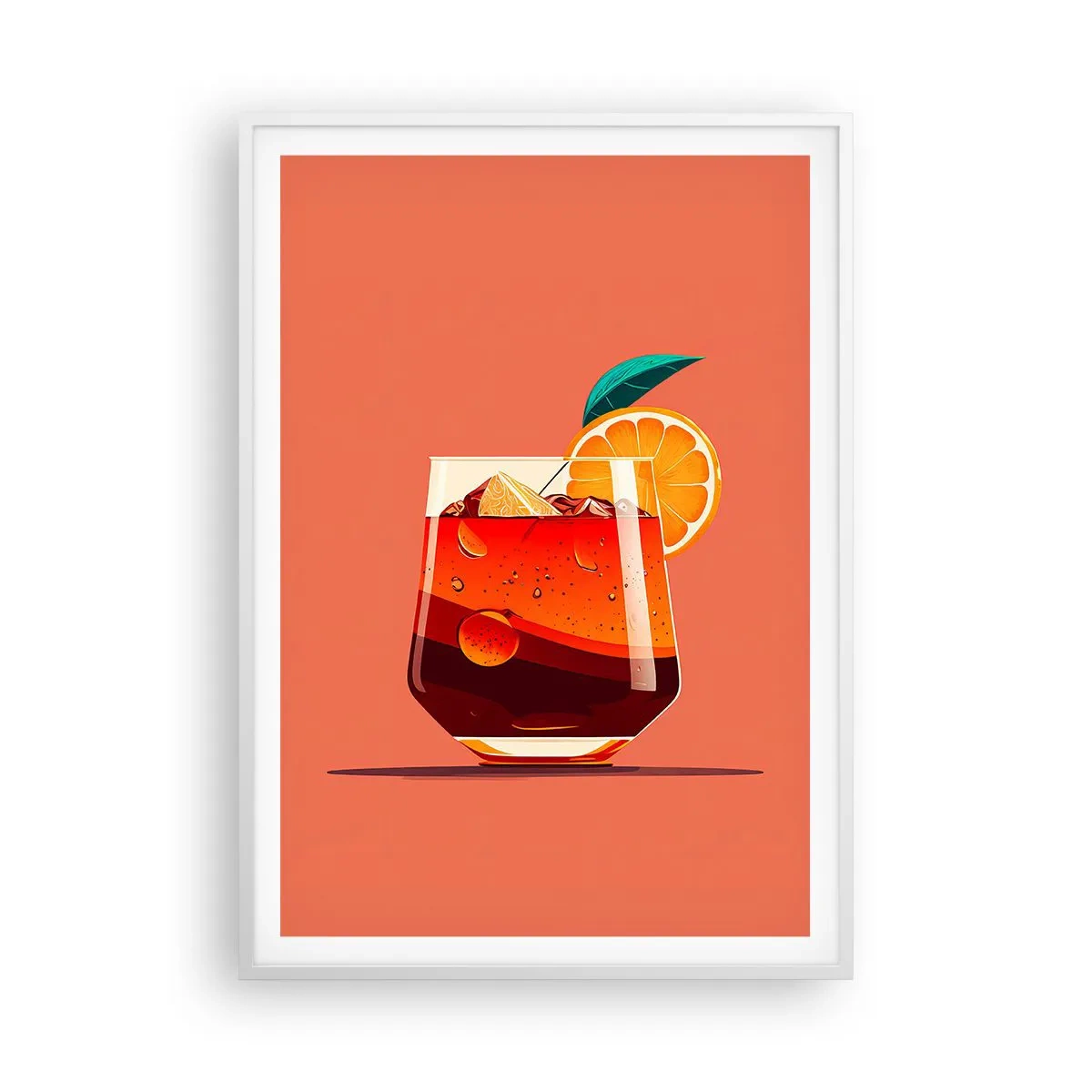 Plakat w białej ramie - Letnie orzeźwienie - 70x100 cm