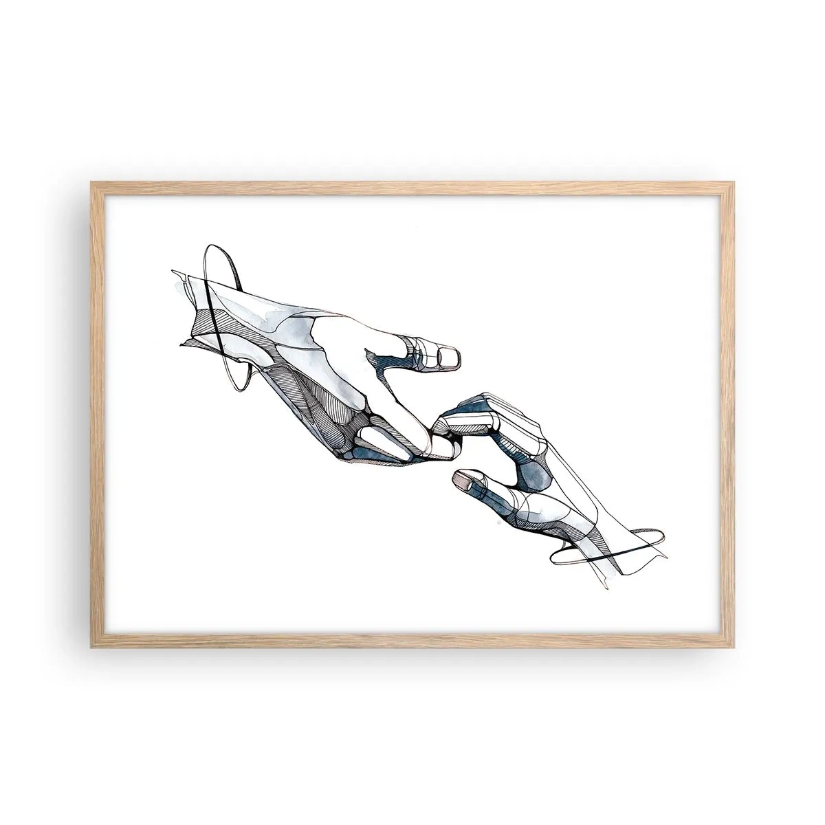 Plakat w ramie jasny dąb - Dobry gest - 70x50 cm