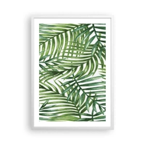 Plakat w białej ramie - Pod zielonym baldachimem - 50x70 cm