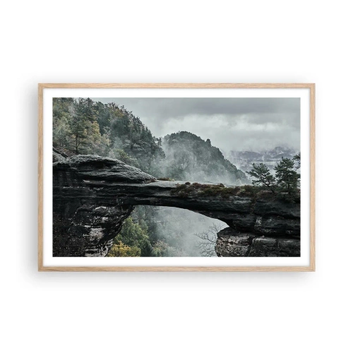 Plakat w ramie jasny dąb - Zaraz się zacznie przygoda - 91x61 cm