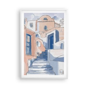 Plakat w białej ramie - Egzotyczne miasto - 61x91 cm