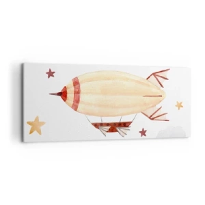 Obraz na płótnie - Powietrzny statek - 100x40 cm