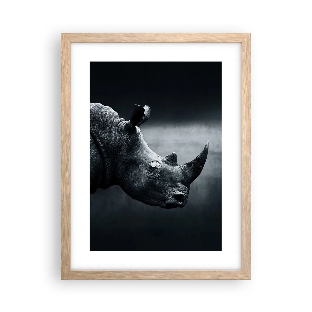 Plakat w ramie jasny dąb - Prawy profil - 30x40 cm