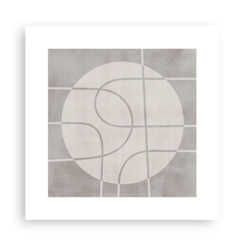 Plakat - Koliście i na wprost - 30x30 cm