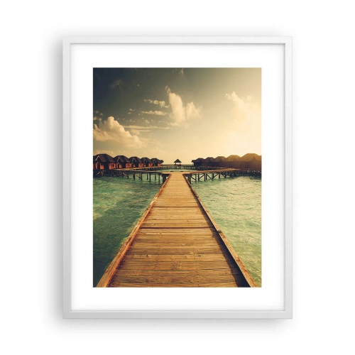 Plakat w białej ramie - Gorące zaproszenie - 40x50 cm