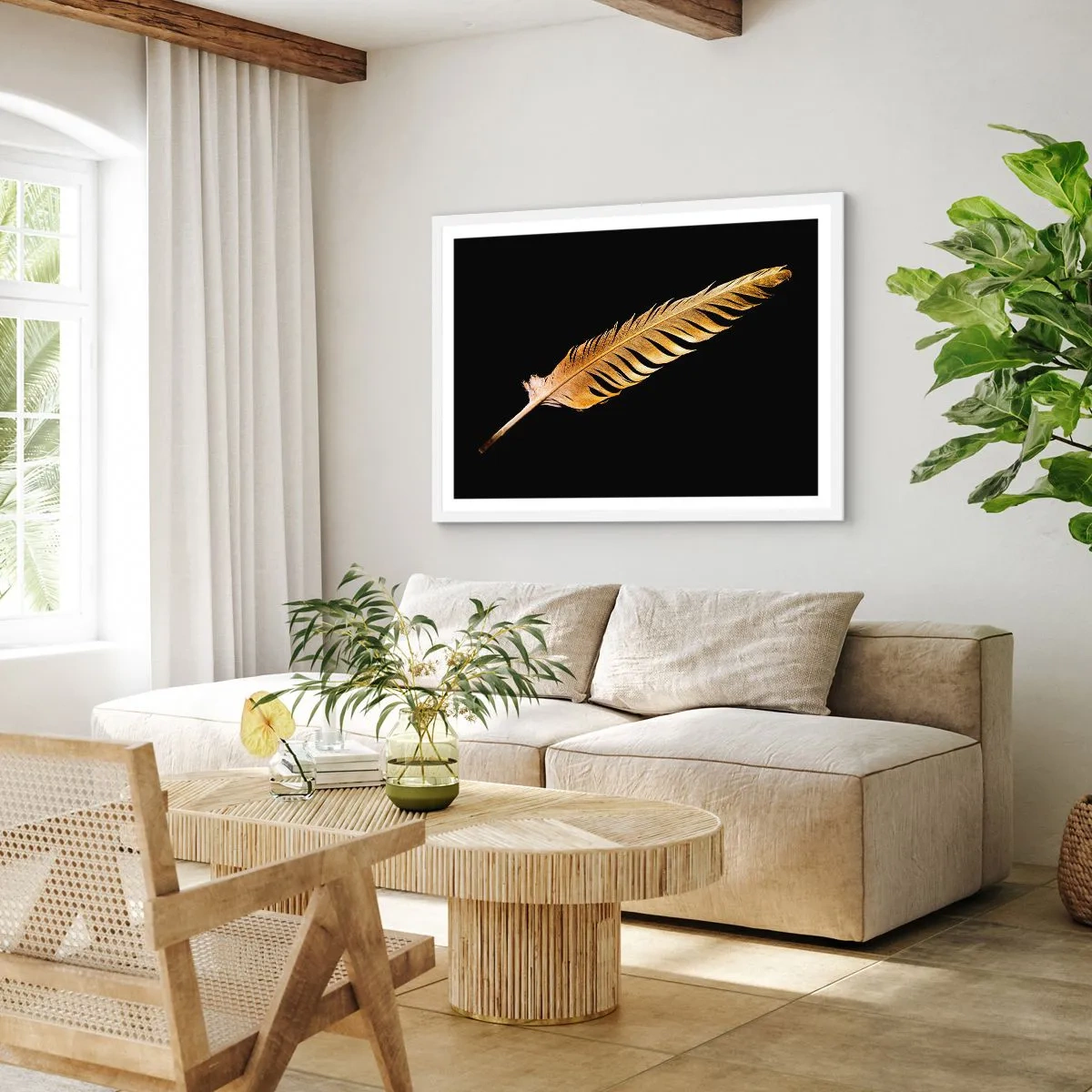 Plakat w białej ramie - Nie lada piórem opatrzony… - 40x30 cm