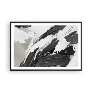 Plakat w czarnej ramie - Abstrakcja z rozmachem - 91x61 cm