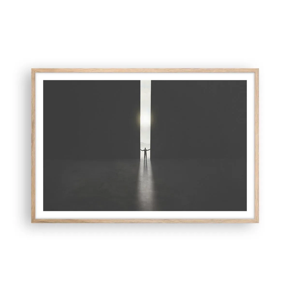 Plakat w ramie jasny dąb - Krok do jasnej przyszłości - 91x61 cm