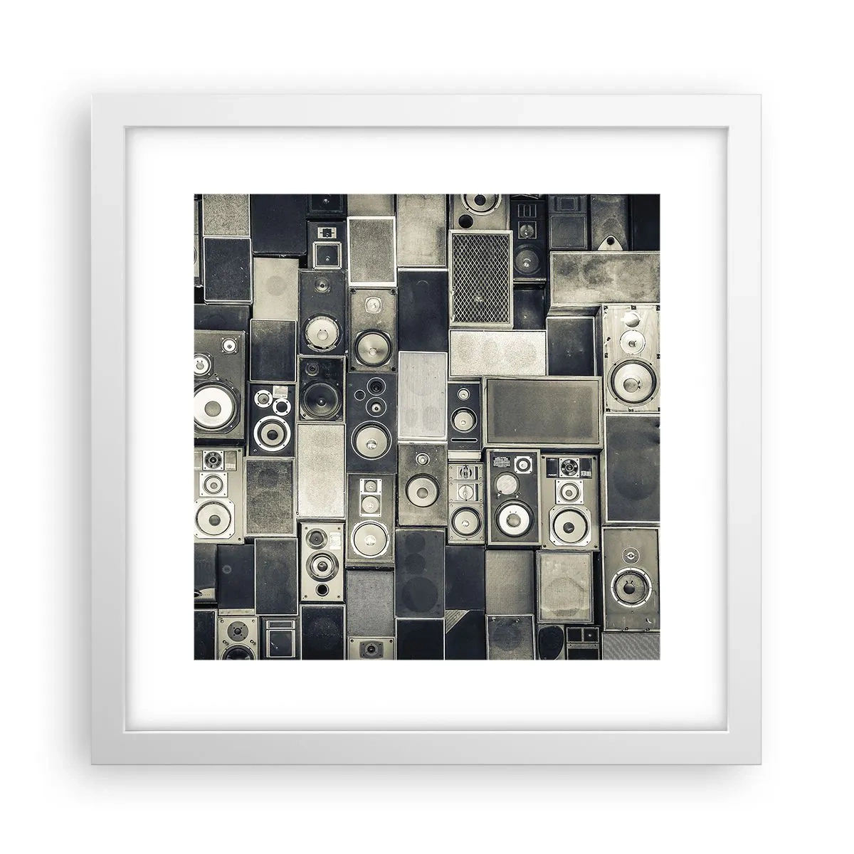 Plakat w białej ramie - I wszystko gra - 30x30 cm