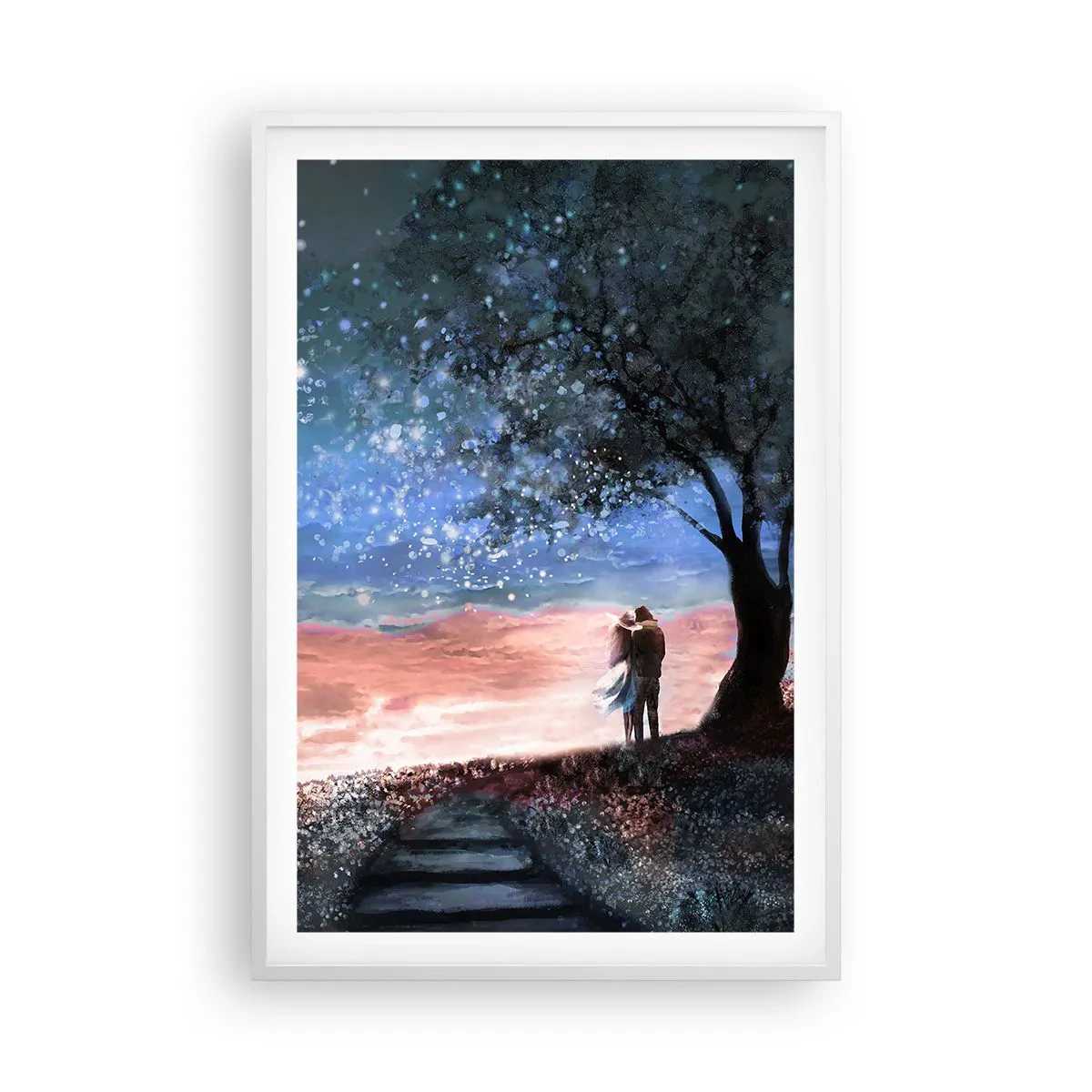 Plakat w białej ramie - Gwiaździsty spektakl - 61x91 cm