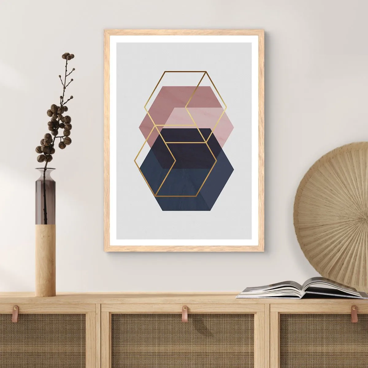 Plakat w ramie jasny dąb - Siła prostoty - 50x70 cm