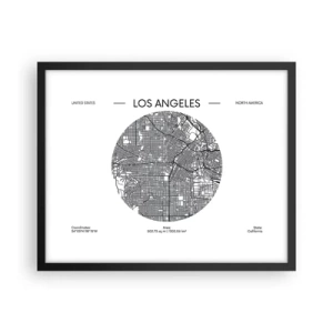 Plakat w czarnej ramie - Anatomia Los Angeles - 50x40 cm
