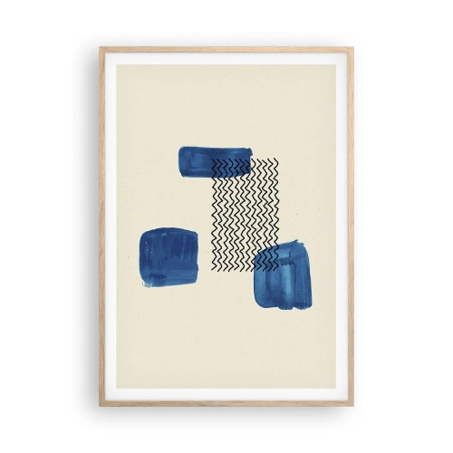 Plakat w ramie jasny dąb - Abstrakcyjny kwartet - 70x100 cm