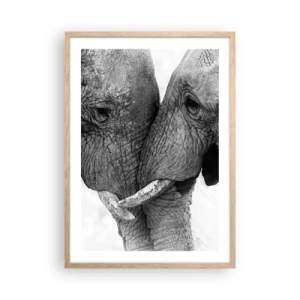 Plakat w ramie jasny dąb - Serdeczne wyznanie - 50x70 cm