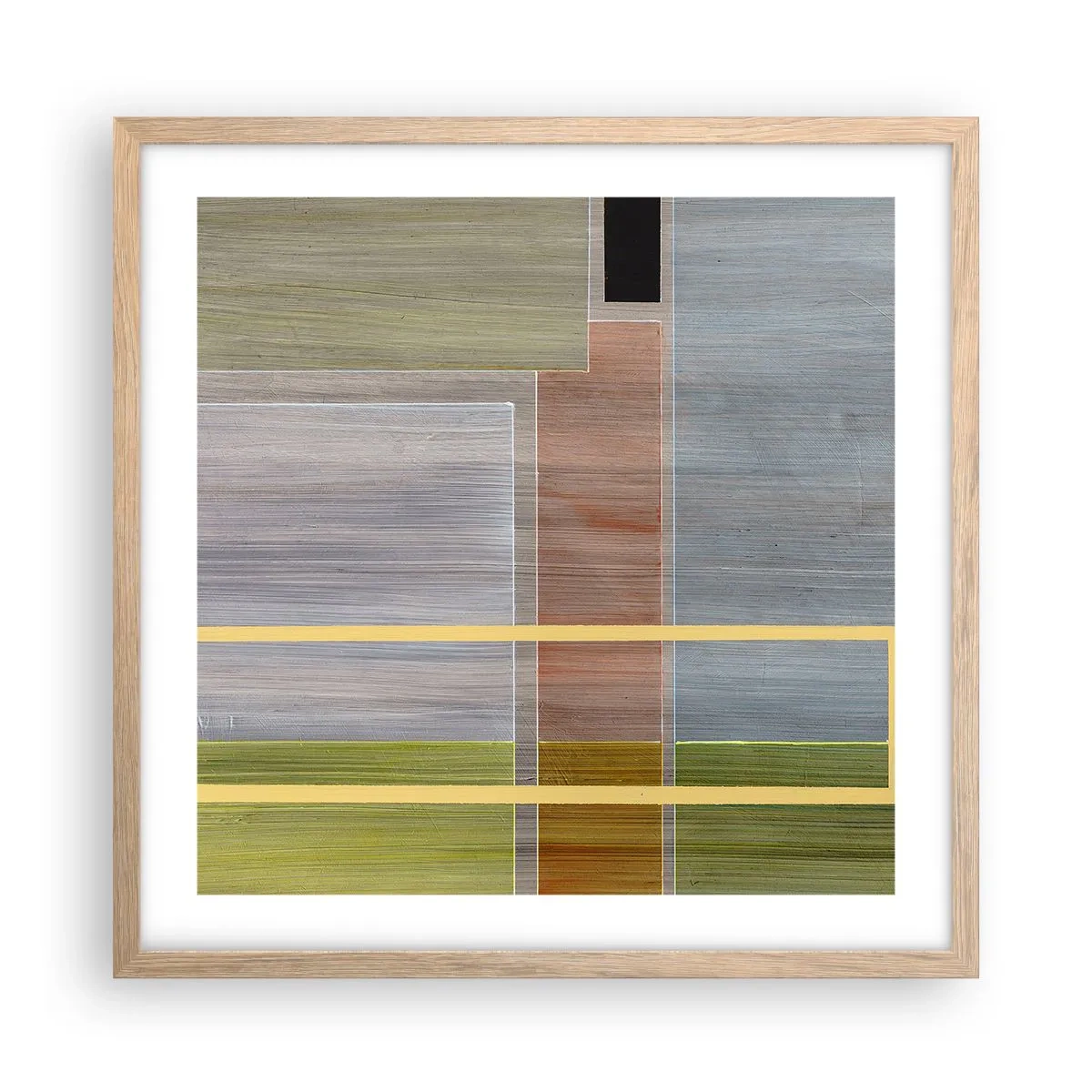 Plakat w ramie jasny dąb - Prosto i spokojnie - 50x50 cm