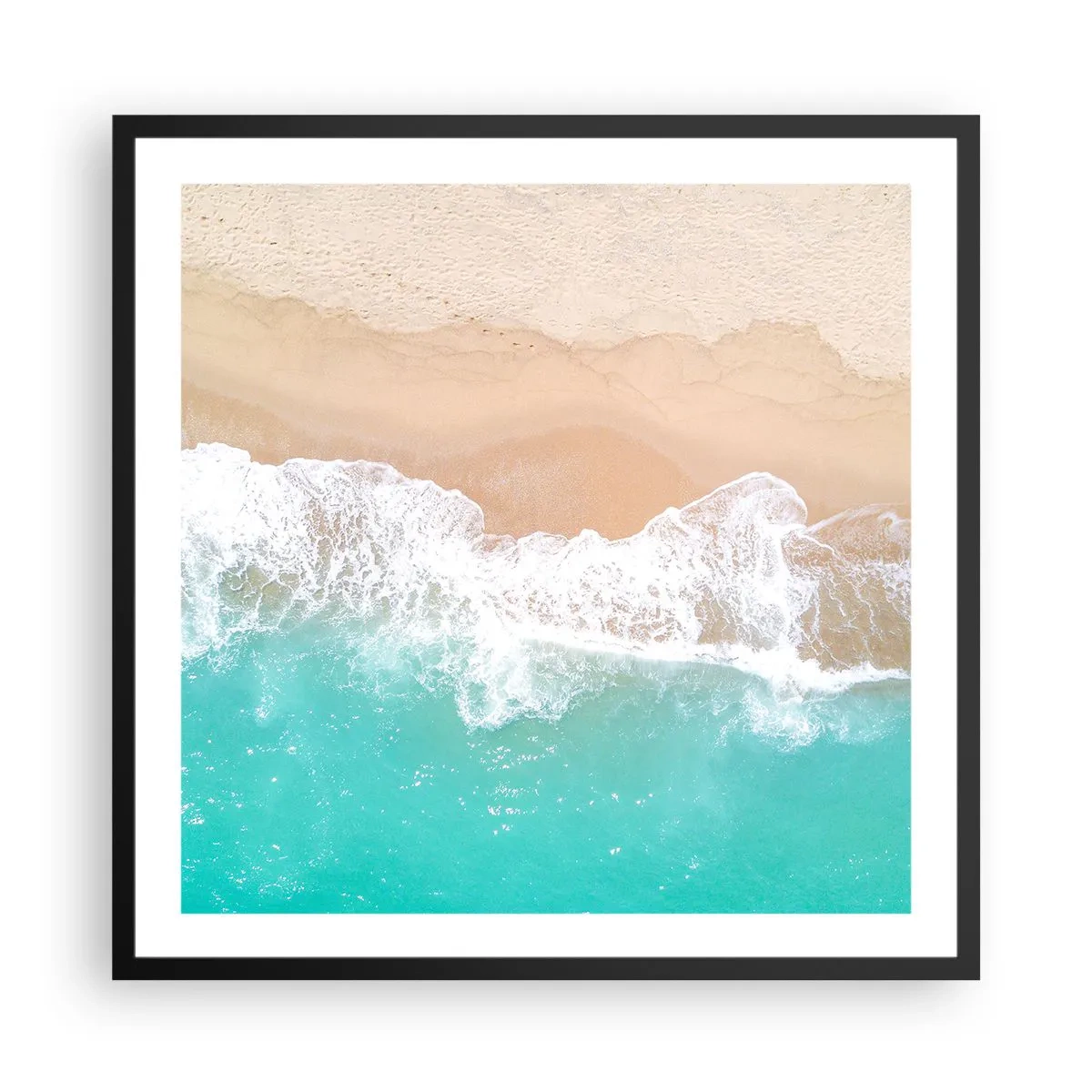 Plakat w czarnej ramie - Pieszczotliwy dotyk - 60x60 cm