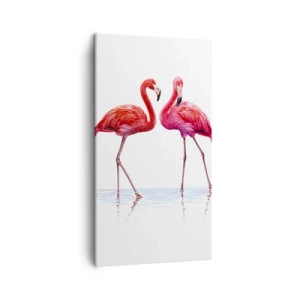 Obraz na płótnie - Różowe randez-vous - 45x80 cm