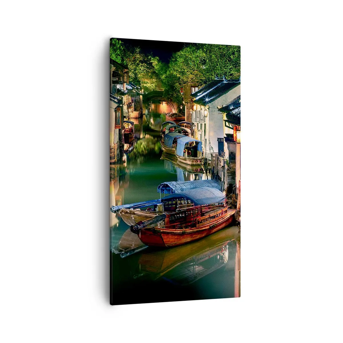 Obraz na płótnie - Wieczór na chińskiej ulicy - 55x100 cm
