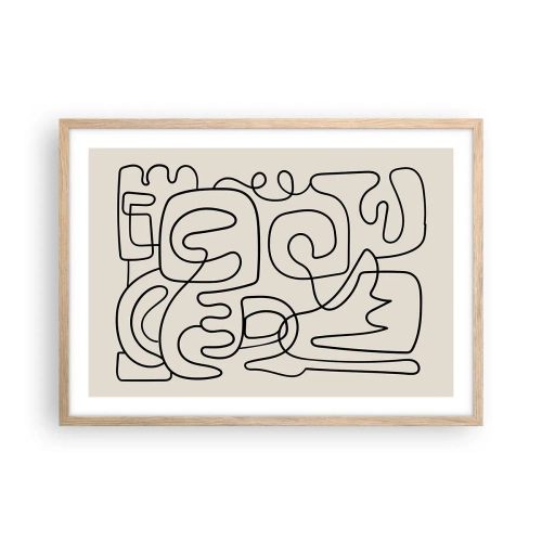 Plakat w ramie jasny dąb - Po śladzie - 70x50 cm