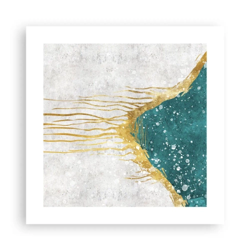 Plakat - Złoty przypływ - 40x40 cm