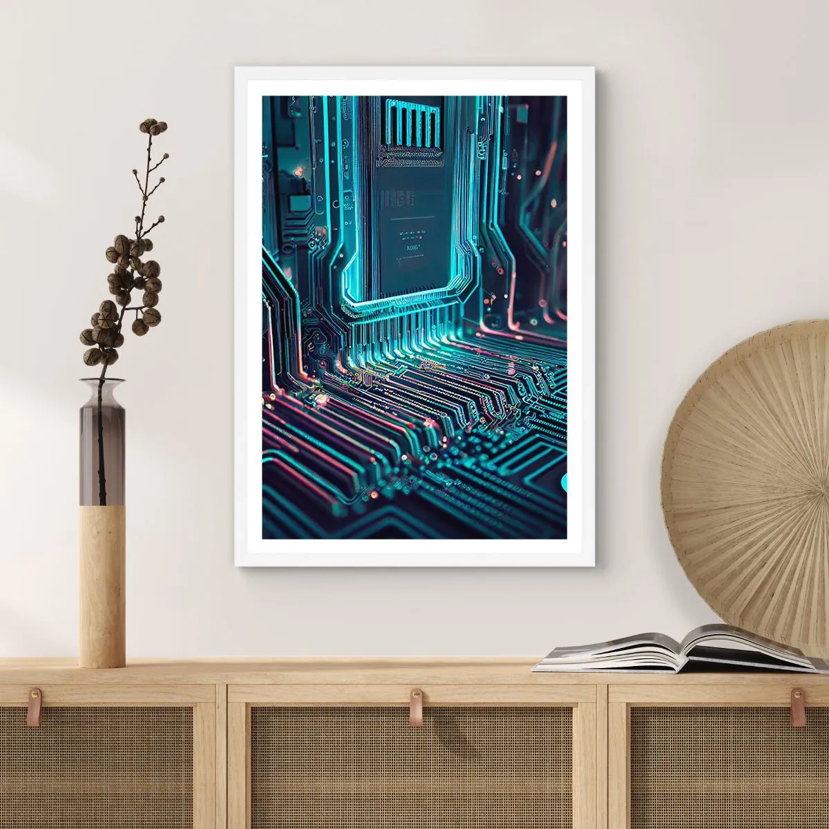 Plakat w białej ramie - Tak sobie myślę… - 70x100 cm