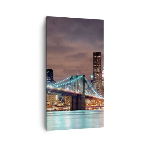 Obraz na płótnie - Światła wielkiego miasta - 45x80 cm