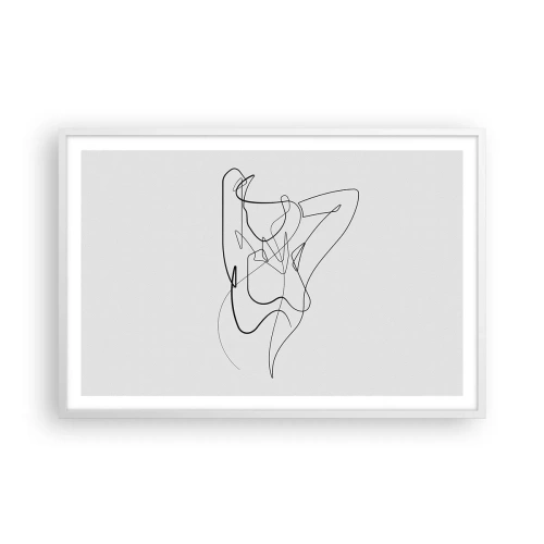 Plakat w białej ramie - Naprawdę, jaka jesteś... - 91x61 cm