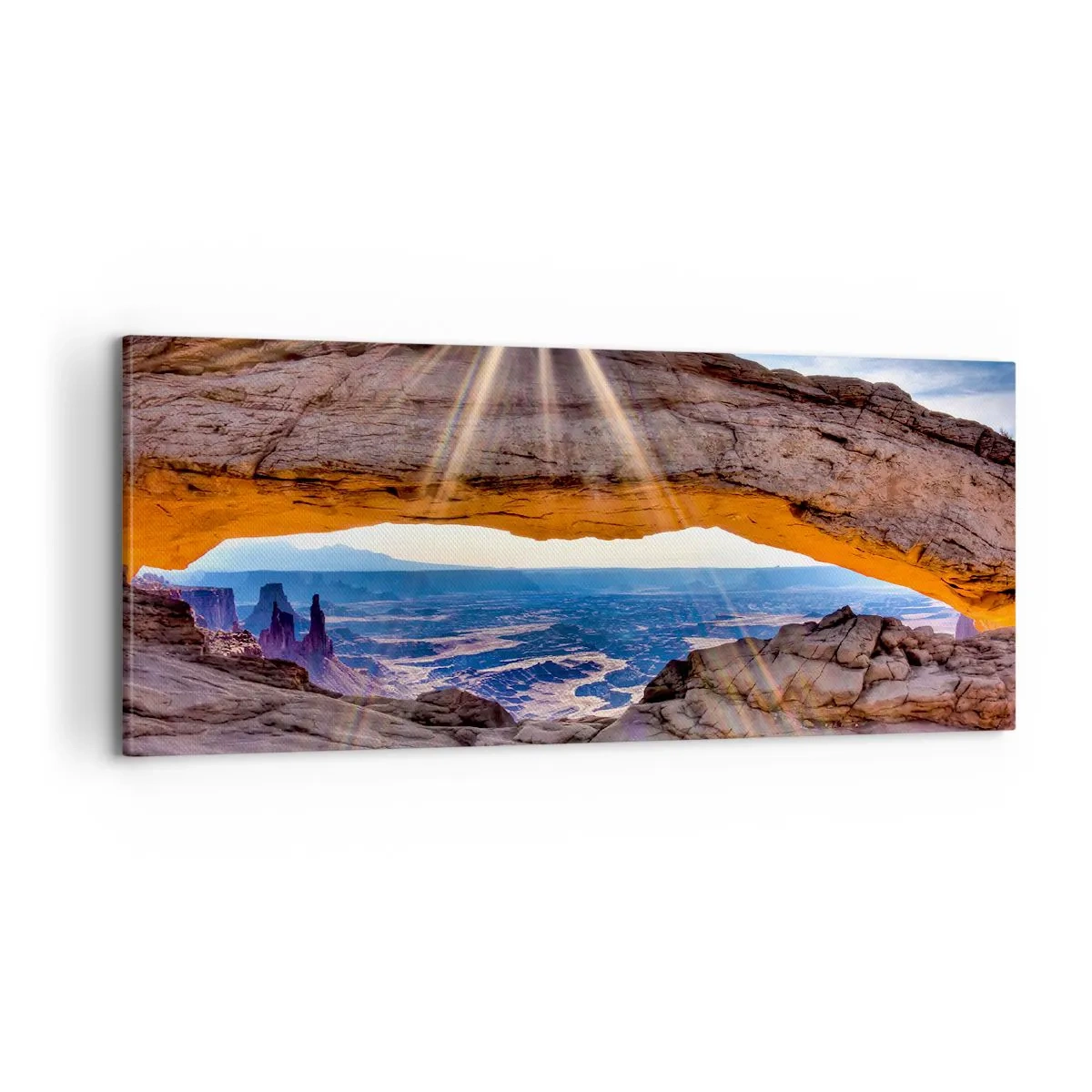 Obraz na płótnie - Przez skalną bramę - 100x40 cm