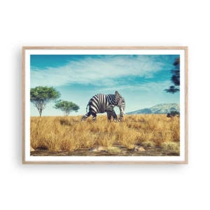 Plakat w ramie jasny dąb - Szarość już niemodna - 100x70 cm