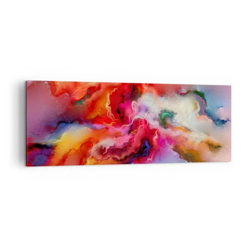 Obraz na płótnie - Kolorowa abstrakcja o dynamicznej kompozycji - 140x50cm - Jak pochwycić marzenia - dym - Nowoczesna dekoracja ścienna do salonu i sypialni ARTTOR
