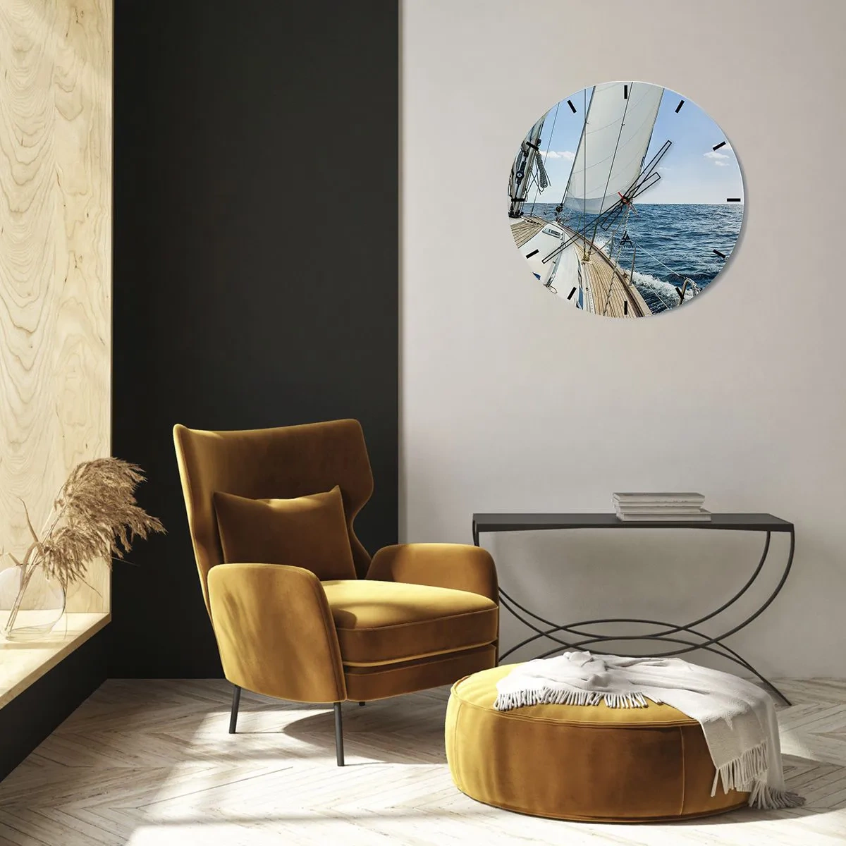 Zegar ścienny - Ahoj, przygodo - 40x40 cm