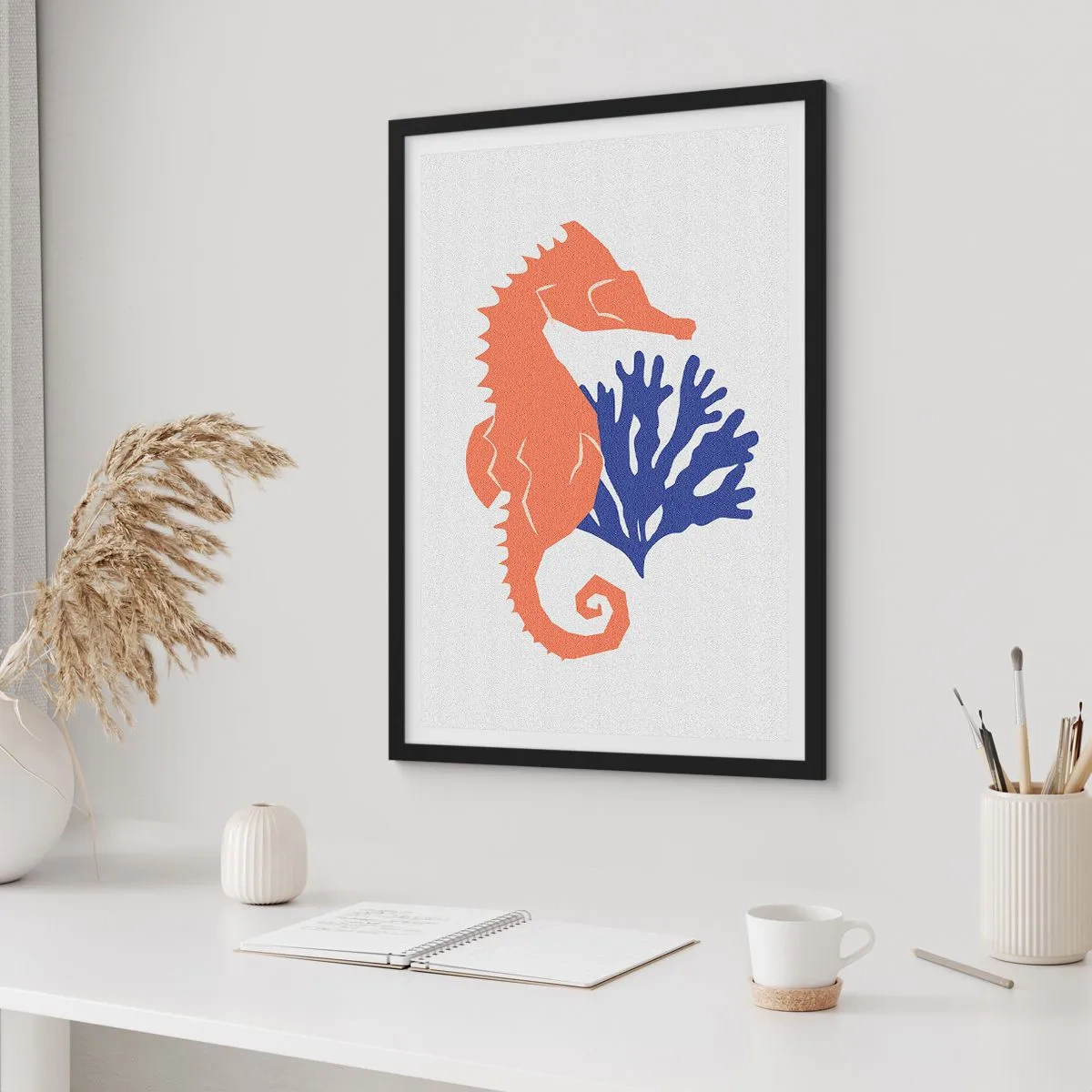 Plakat w czarnej ramie - Na podwodnej łące - 61x91 cm