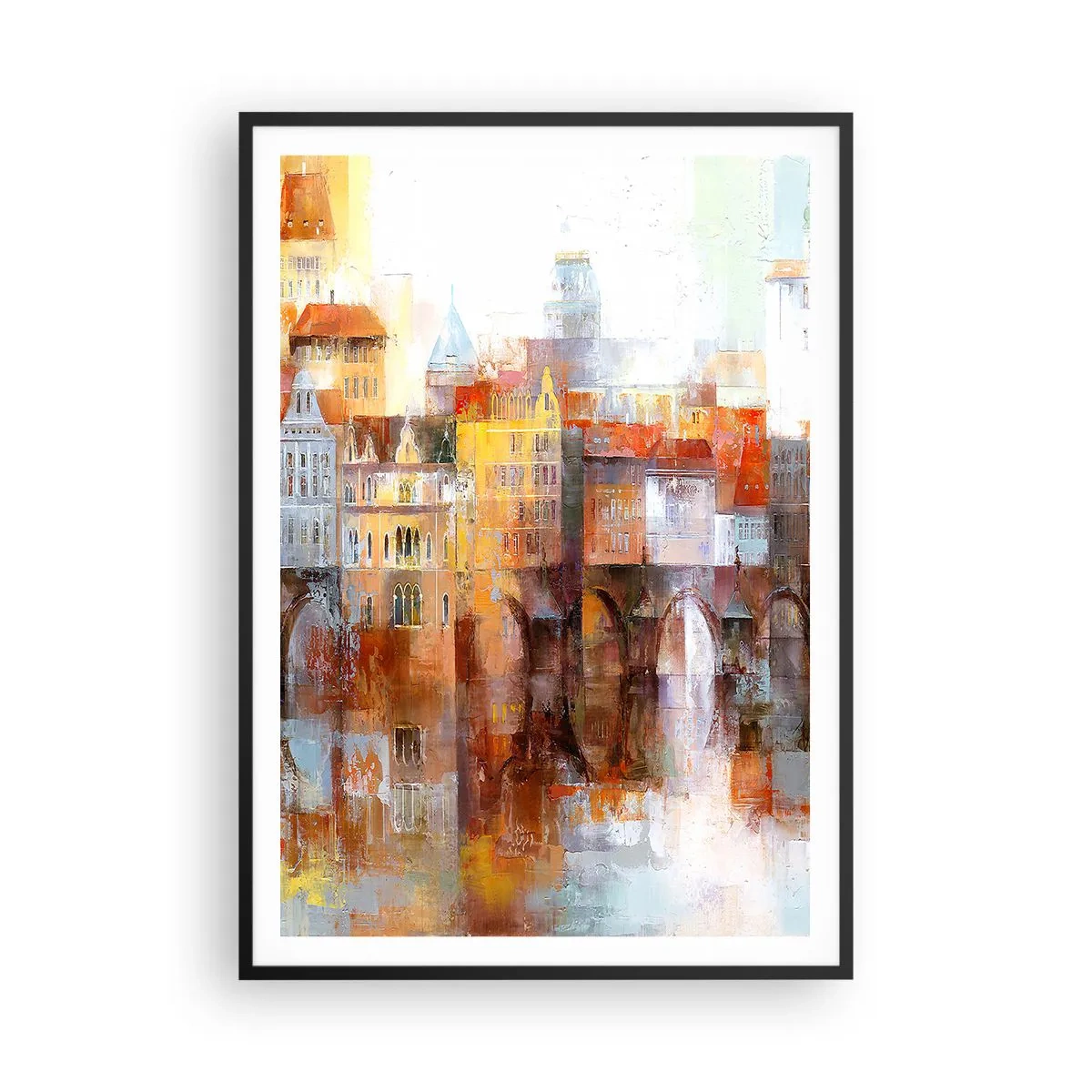 Plakat w czarnej ramie - Pod mostem też pięknie - 70x100 cm
