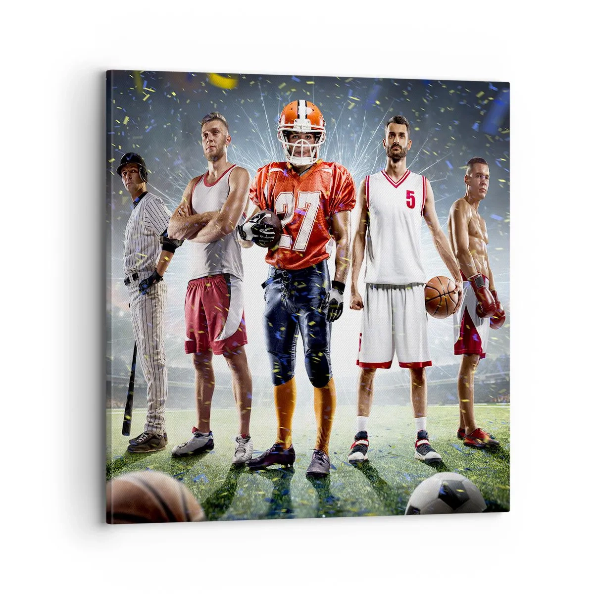 Obraz na płótnie - Gladiatorzy boisk - 70x70 cm