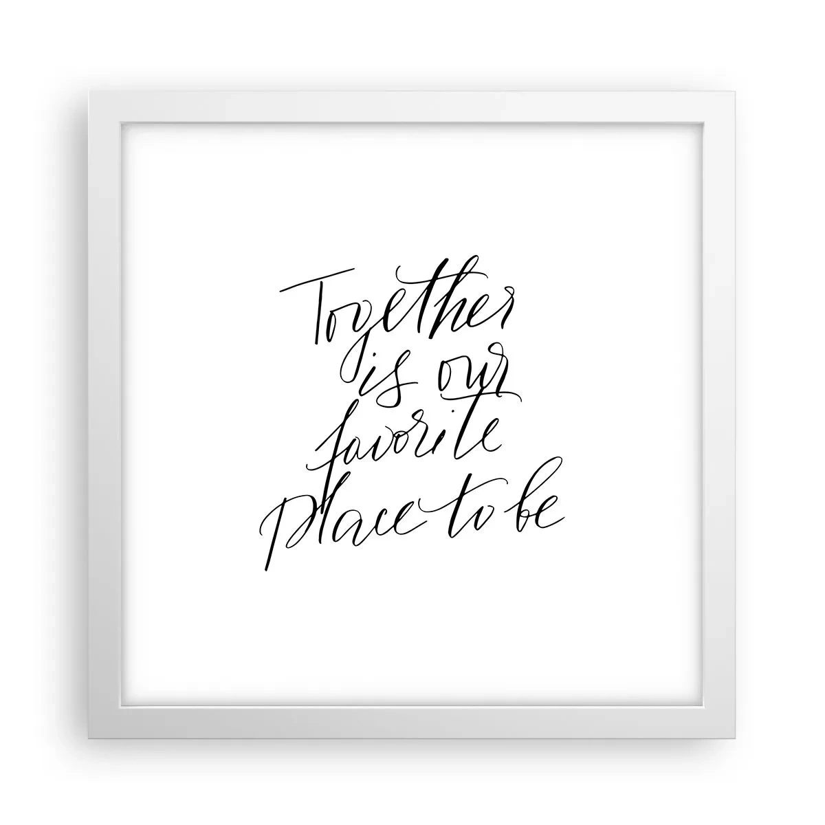 Plakat w białej ramie - Też to czujesz? - 30x30 cm