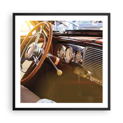 Plakat w czarnej ramie - Powiew luksusu z przeszłości - 60x60 cm