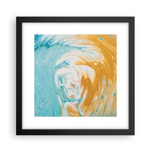 Plakat w czarnej ramie - Pastelowy wir - 30x30 cm