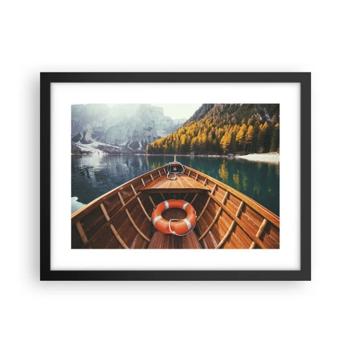 Plakat w czarnej ramie - Górska wycieczka - 40x30 cm