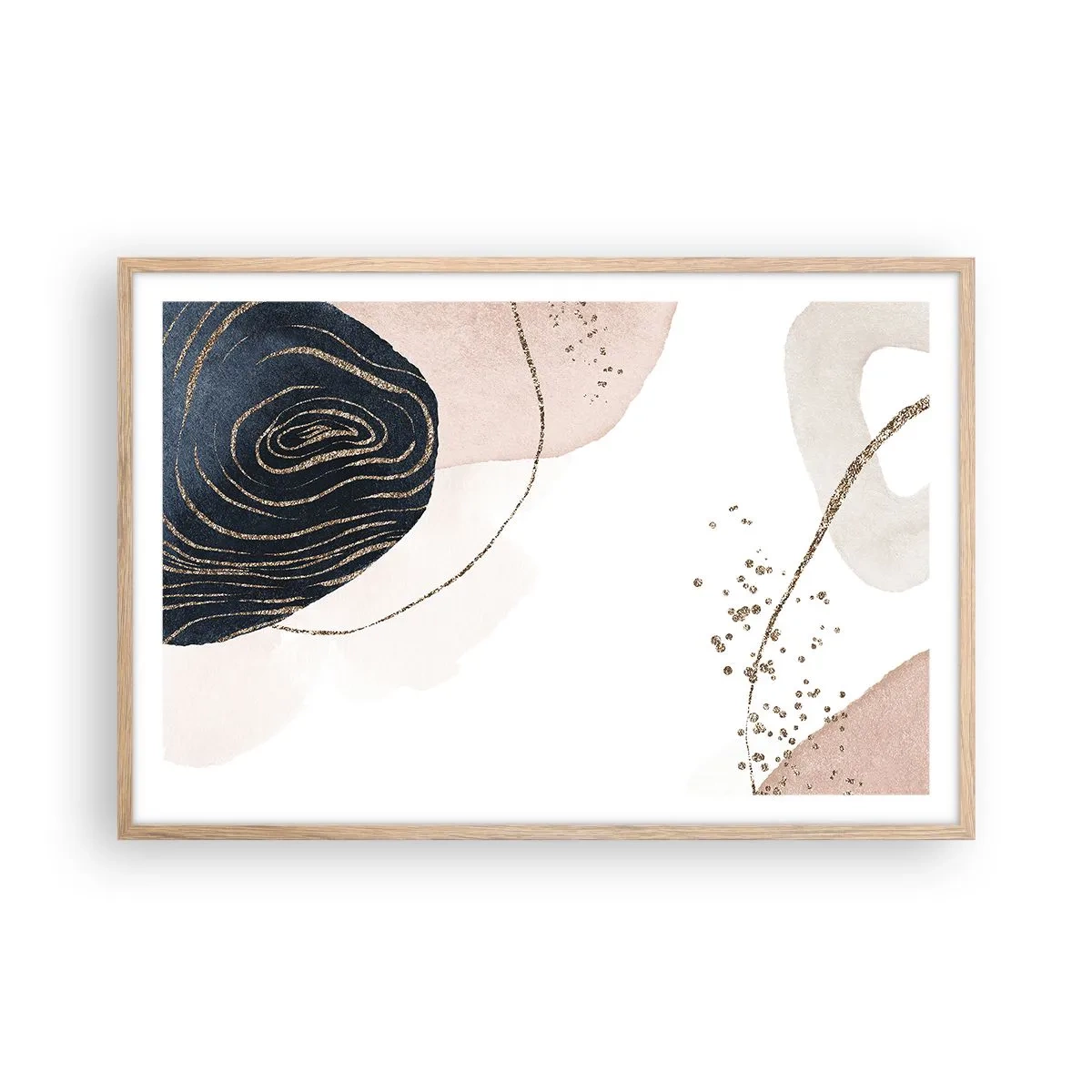 Plakat w ramie jasny dąb - Wszystko płynie - 91x61 cm