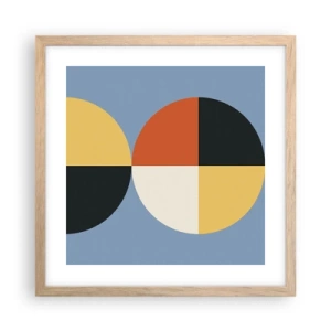 Plakat w ramie jasny dąb - Patrz i licz - 40x40 cm